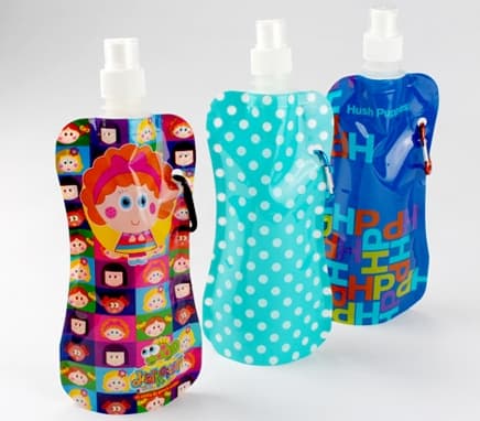 Custom Logo printed portable plastic foldable water bottle